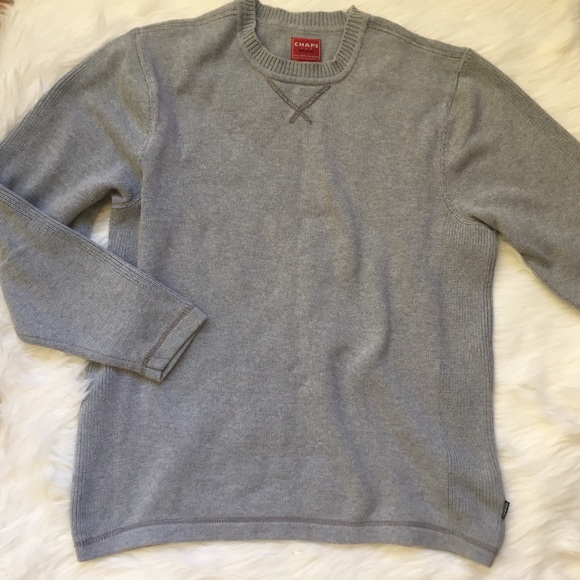 Chaps Other - Chaps grey crew neck 100% cotton sweater